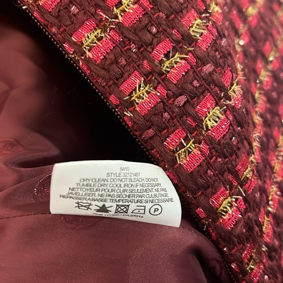 NWT Tory Burch Dark Plum Metallic Tweed Victory Dress Size 2 - Picture 6 of 6